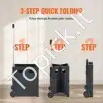 Patvarus Sulankstomas Pirkinių Vežimėlis-Krepšelis su Ratukais 33,5x41x85,5 cm - Image 3