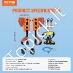 Pilnas Medžių Lipimo Rinkinys su Saugos Diržu, 33.5 – 43.2 cm Aukščio, Legiruotas Plienas, 158 kg Keliamoji Galia - Image 5