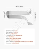 Plataus Panaudojimo Metalinių Lentynų Laikiklių (Klipsų) Komplektas. 40 Vnt - Image 7