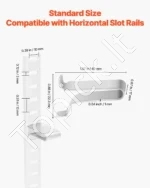 Plataus Panaudojimo Metalinių Lentynų Laikiklių (Klipsų) Komplektas. 40 Vnt - Image 2