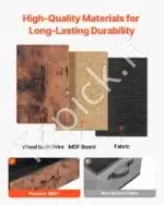 Plati Komoda su 6 Audinio Stalčiais,  Ruda, 130 x 39 x 69 cm - Image 4