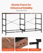 Plati Komoda su 6 Audinio Stalčiais,  Ruda, 130 x 39 x 69 cm - Image 5