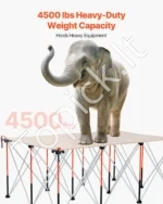 Platus sulankstomas darbo stalo rėmas 1865×1261×733 mm, 2041 kg galia, metalinis, su krepšiu - Image 2
