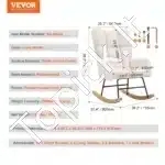 Pliušinis Supamas Krėslas,Pieno Baltumo, "Teddy" Audinys, 95 x 71,5 x 97 cm - Image 6