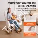 Pliušinis Supamas Krėslas,Pieno Baltumo, "Teddy" Audinys, 95 x 71,5 x 97 cm - Image 2