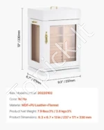 Prabangi 360° Sukama Juvelyro Dėžutė su Magnetinėmis Durelėmis ir Karolių Kabliukais - Image 7