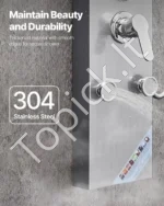 Prabangi Dušo Panelė 3/5 Funkcijos,122/124 cm Aukštis - Image 6