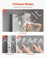 Prabangi Dušo Panelė 3/5 Funkcijos,122/124 cm Aukštis - Image 3