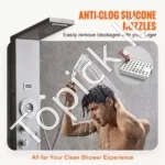 Prabangi Dušo Panelė Su Ekranu 6 Funkcijos, LED Šviesos,134,5 x 20 cm - Image 3