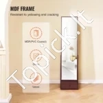 Prabangi Ruda, 360° Sukama Veidrodinė Papuošalų Spintelė su Stalčiumi ir Lentynomis - Image 5