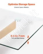 Prabangus Konsolinis Staliukas, Aukso Spalvos Metalas ir Grūdintas Stiklas. 114,3 x 45,7 x 76,2 cm - Image 4