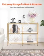 Prabangus Trijų Lygių Siauras Konsolinis Staliukas,100 x 30 x 72,9 cm - Image 2