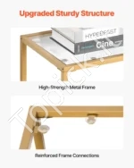 Prabangus Trijų Lygių Siauras Konsolinis Staliukas,100 x 30 x 72,9 cm - Image 5