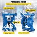 Pramoninė Nitrilo Diafragminė Pompa Aliejui, 1/2 Colio (12,7 mm), Ketaus Korpusas, Maks. 11 L/min, 90 PSI - Image 4