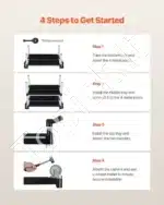 Pramoninis 3 Lygių Serviso Vežimėlis Su Ratukais, Juodas Plastikas / Aliuminis, 106x49x98 cm, 226 kg Keliamoji Galia - Image 6