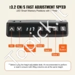 Premium Elektrinis Stalo Rėmas, Juodas, 3-jų Dalių Kojos, 125 kg, Dvigubas Variklis - Image 4