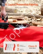 Prijuostės Stiliaus Pjovimo Apsaugos Kelnės, L Dydis, 101 cm Ilgis B Klasė, 8 Sluoksniai, 420D Nailonas  - Image 3