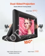 Pripučiamas Lauko Kino Ekranas Baltas HD 16:9 su Tyliu Ventiliatoriumi 3600 x 2380 mm - Image 3