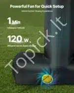 Pripučiama Lauko Kino ekranas Baltas, HD 16:9 3540 x 2900 mm - Image 3