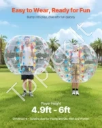 Pripučiamas Didelis Bumper (Zorb) Kamuolys: 150 cm Skersmuo, 0.8 mm PVC - Image 2