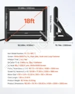 Pripučiamas Lauko Kino Ekranas Baltas 16:9 su Tyliu Ventiliatoriumi 4130 x 3300 mm - Image 5