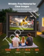 Pripučiamas Lauko Kino Ekranas Baltas 16:9 su Tyliu Ventiliatoriumi 4130 x 3300 mm - Image 2