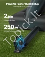 Pripučiamas Lauko Kino Ekranas Baltas HD 16:9 4760 x 3780 mm - Image 2