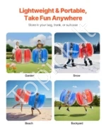 Pripučiami Bumper Kamuoliai, 120 cm Skersmens, 0.3 mm PVC, Dvigubas Rinkinys Paaugliams ir Suaugusiems - Image 4