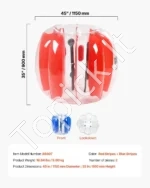 Pripučiami Bumper Kamuoliai, 120 cm Skersmens, 0.3 mm PVC, Dvigubas Rinkinys Paaugliams ir Suaugusiems - Image 5