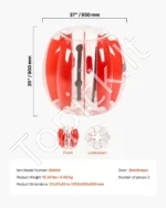 Pripučiami Sumo (Zorb) Kamuoliai Dvigubas Komplektas: 95 cm Skersmuo, 0.3 mm PVC, (2 vnt. Rinkinys) - Image 7