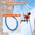 Laipiojimo Virvė  – 50 m Ilgis, 10,2 mm Skersmuo, Poliesterio Medžiaga, 25 kN Atsparumas - Image 4