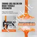 Profesionali Dvigubai Pinta Poliesterio Virvė Medžių Priežiūrai 19 mm x 67 m – 88,96 kN Trūkimo Jėga - Image 4