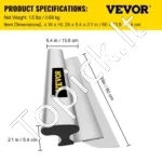 Profesionali Glaistyklė 60 cm (600 mm) Pločio, Nerūdijantis Plienas, 0.5 mm Storio, Su Ergonomiška Rankena - Image 7