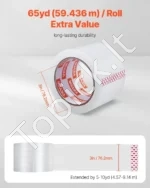 Profesionali Plati Skaidri Pakavimo Juosta, 24 Ritinėliai, 76.2 mm x 59.436 m, Storis 0.068 mm - Image 2