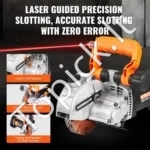 Profesionali Sieninių Griovelių Freza su Lazeriu, 6200 W (Maks.), Pjovimo Gylis 41 mm, Plotis 38 mm - Image 3