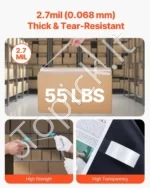 Profesionali Skaidri Pakavimo Juosta Dėžėms, 24 Ritinėliai, 47.8 mm x 59.436 m, Storis 0.068 mm - Image 5