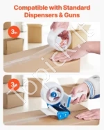 Profesionali Skaidri Pakavimo Juosta Dėžėms, 24 Ritinėliai, 47.8 mm x 59.436 m, Storis 0.068 mm - Image 4