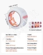 Profesionali Skaidri Pakavimo Juosta Dėžėms, 24 Ritinėliai, 47.8 mm x 59.436 m, Storis 0.068 mm - Image 2
