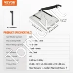 Profesionali Svertinė Popieriaus Giljotina 457 mm, 20 Lapų, 660 x 410 x 80 mm - Image 6