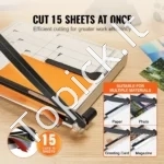 Profesionali Svertinė Popieriaus Giljotina 457 mm, 20 Lapų, 660 x 410 x 80 mm - Image 2