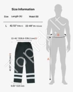 Profesionalios Apsaugos Kelnės Pjovimui, 108 cm Ilgio, L Dydis, 420D Nailonas, A Klasė, KWF Sertifikatas - Image 2