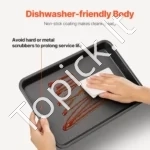 Profesionalus 3 vnt Kepimo Formų Rinkinys 08 mm Anglinis Plienas Juoda 455x329 mm - Image 4