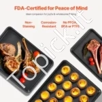 Profesionalus 3 vnt Kepimo Formų Rinkinys 08 mm Anglinis Plienas Juoda 455x329 mm - Image 5