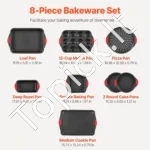 Profesionalus 8 Dalių Kepimo Formų Rinkinys 05 mm, Anglinis Plienas Juoda - Image 2