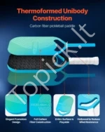 Profesionalus Anglies Pluošto „Pickleball“ Raketė, 16 mm Polipropileno Korio Šerdis - Image 4