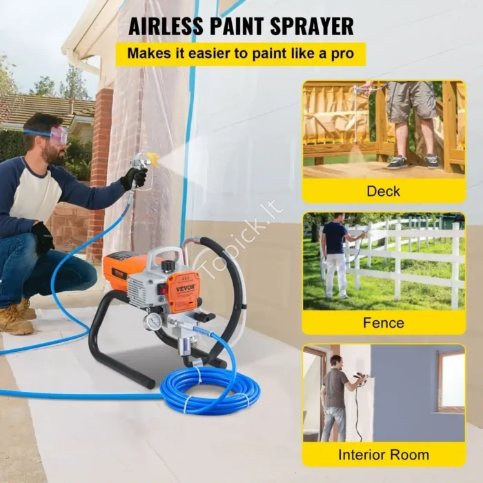 Profesionalus Beoris Dažymo Aparatas Ant Stovo, 1500 W, 3000 PSI, 1,8 L/min - Image 2