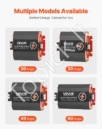 Profesionalus DC-DC Akumuliatoriaus Įkroviklis Kemperiui 12V 30A (375 W), Ličio/AGM/GEL, Aliuminis - Image 7