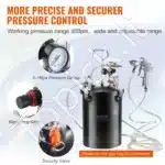 Profesionalus Dažymo Slėginis Bakas 15 Litrų Su Purškimo Pistoletu 4,0 mm, Slėgio Matuokliu - Image 5