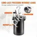 Profesionalus Dažymo Slėginis Bakas 15 Litrų Su Purškimo Pistoletu 4,0 mm, Slėgio Matuokliu - Image 6