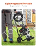 Profesionalus Elektrinis Beoris Dažymo Purkštuvas su Ratukais 950W / 3000 PSI, Maks. 2.0 L/min - Image 6